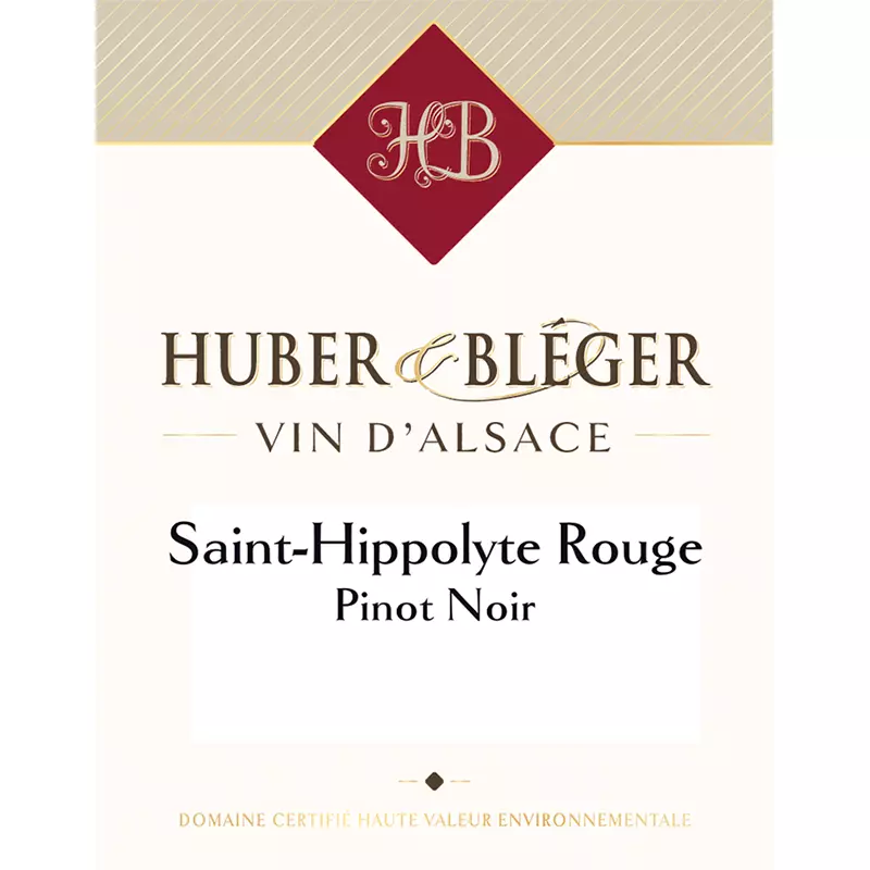 Domaine Huber et Bleger etiquette saint hippolyte rouge